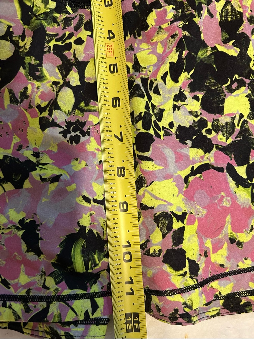 Lululemon Athletica Black Waistband Floral Skort Pink & Yellow - Picture 9 of 9